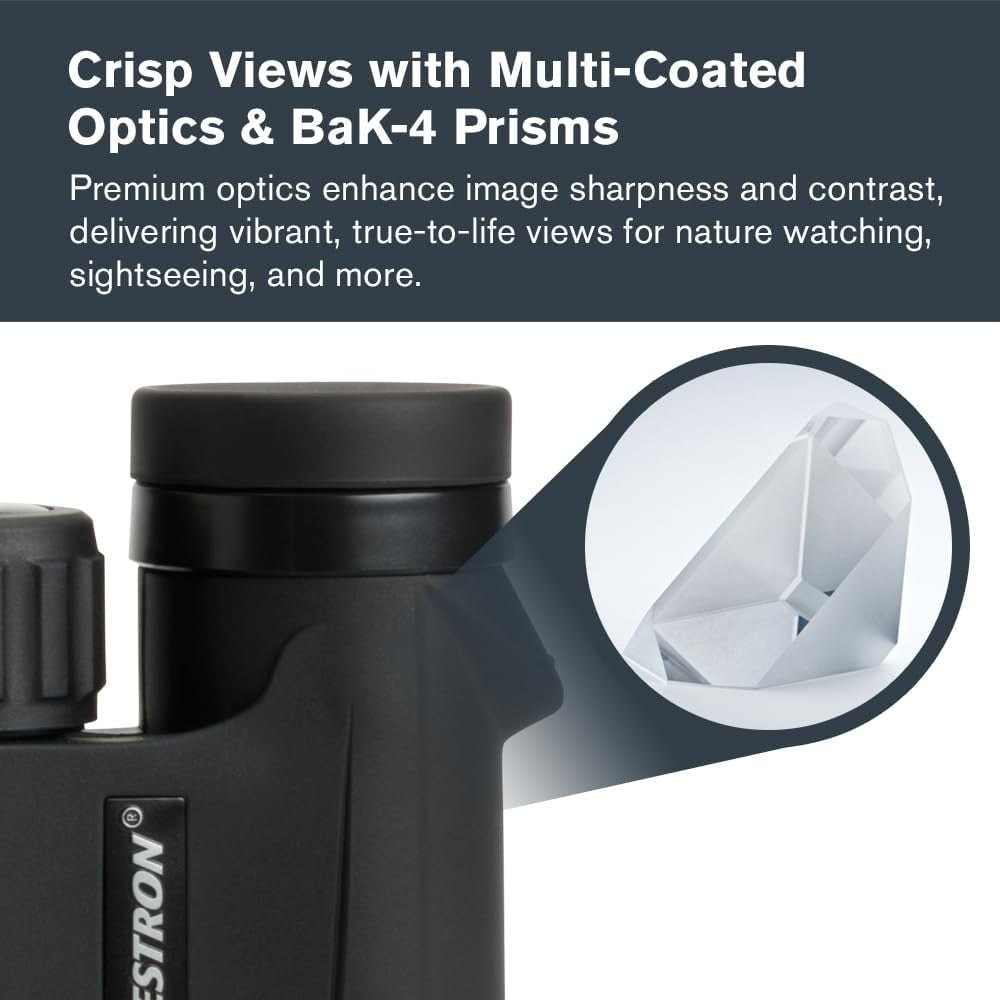 10x25 Compact Binoculars Waterproof Fogproof HD Optics Lightweight Travel Use