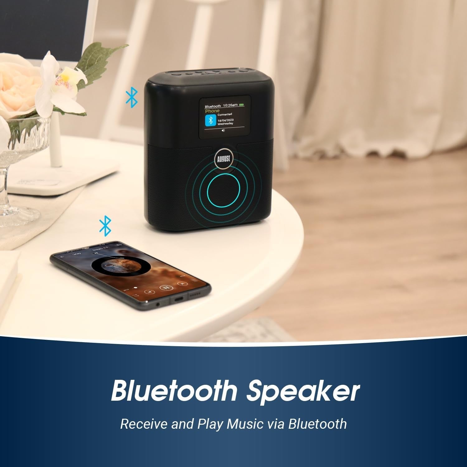 DAB DAB+ FM Portable Radio Bluetooth Rechargeable Dual Alarm Presets LCD