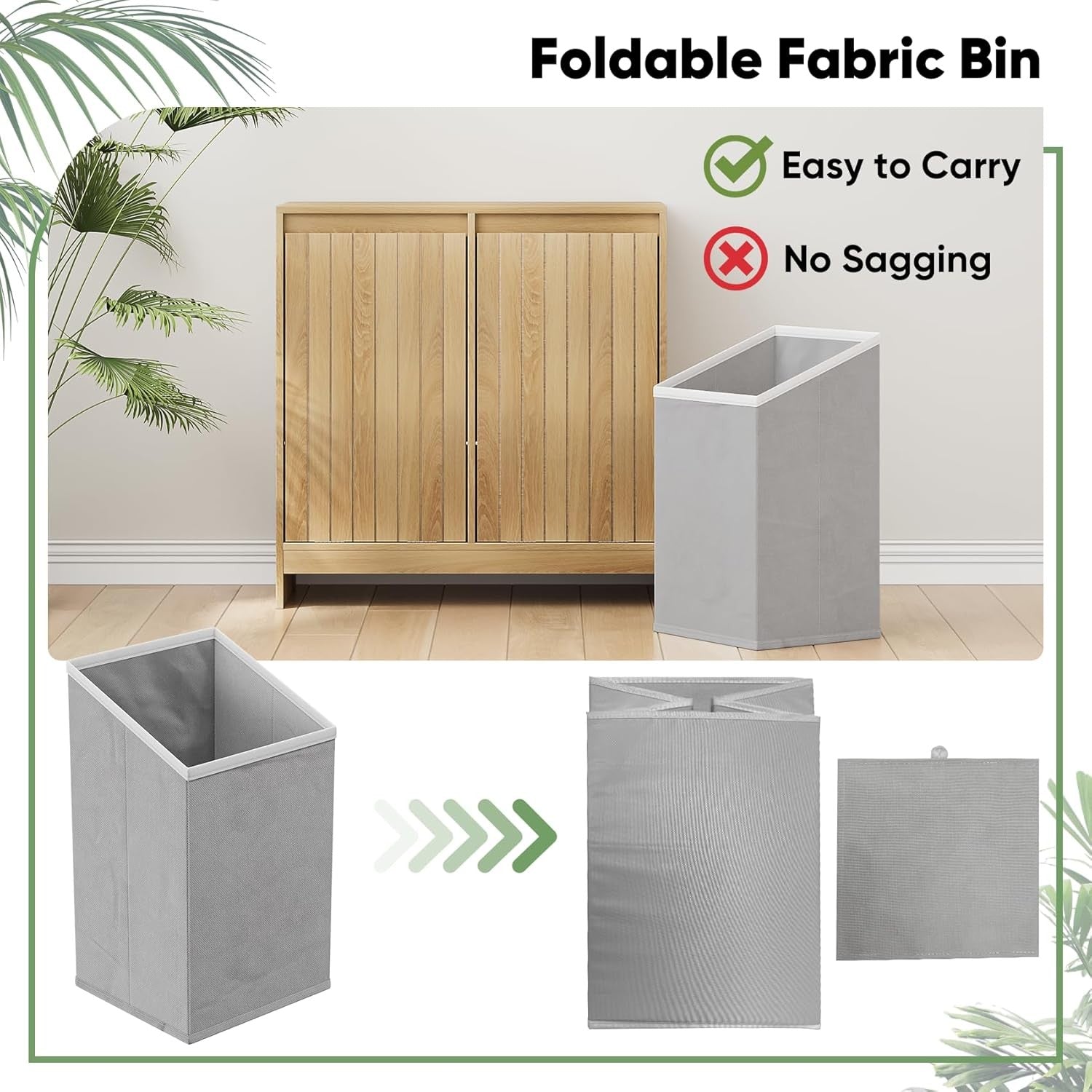 Double Tilt Out Laundry Cabinet with 2 Baskets Wooden Bathroom Storage