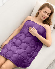 7lbs Weighted Lap Blanket Purple 29x24" Crystal Velvet for Travel & Relaxation
