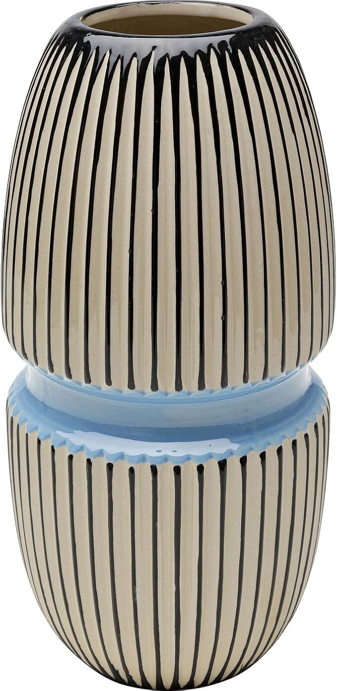 Blue Handmade Porcelain Vase 31cm Modern Textured Decorative Home Décor