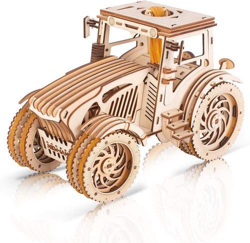 3D Wooden Tractor Puzzle Model DIY Kit for Kids & Adults, Educational Toy
