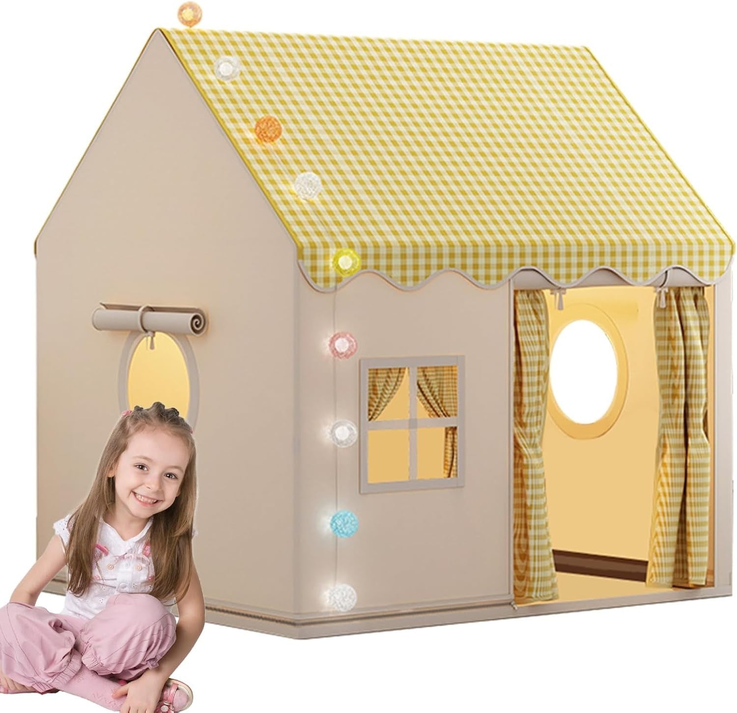 Large Kids Indoor Play Tent Cozy Pop Up Den Bedroom Fort
