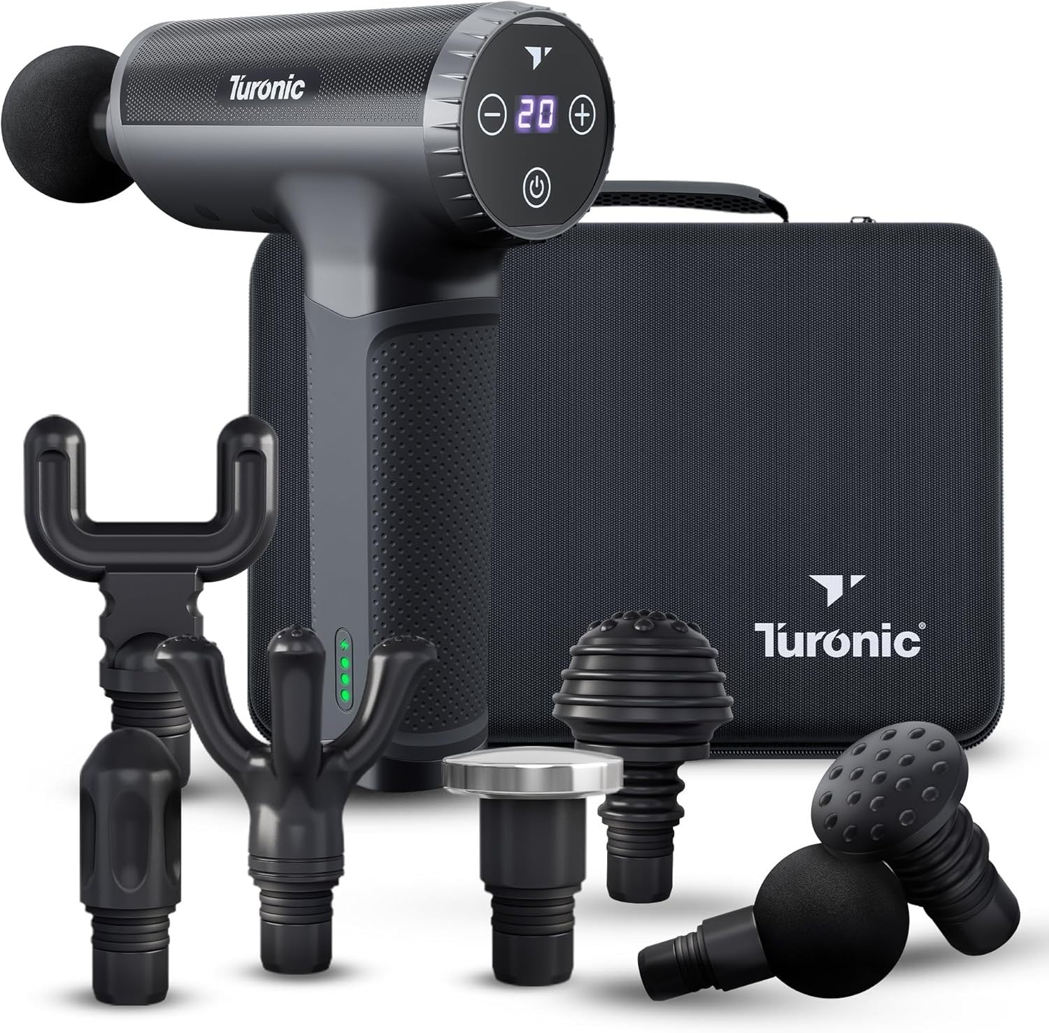 Deep Tissue Massage Gun Powerful Percussion Muscle Therapy 20 Speeds 7 Heads