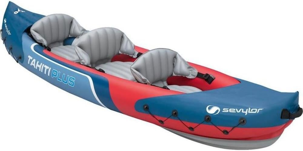 3 Person Inflatable Kayak Canoe PVC Foldable Boat w/ Backpack
