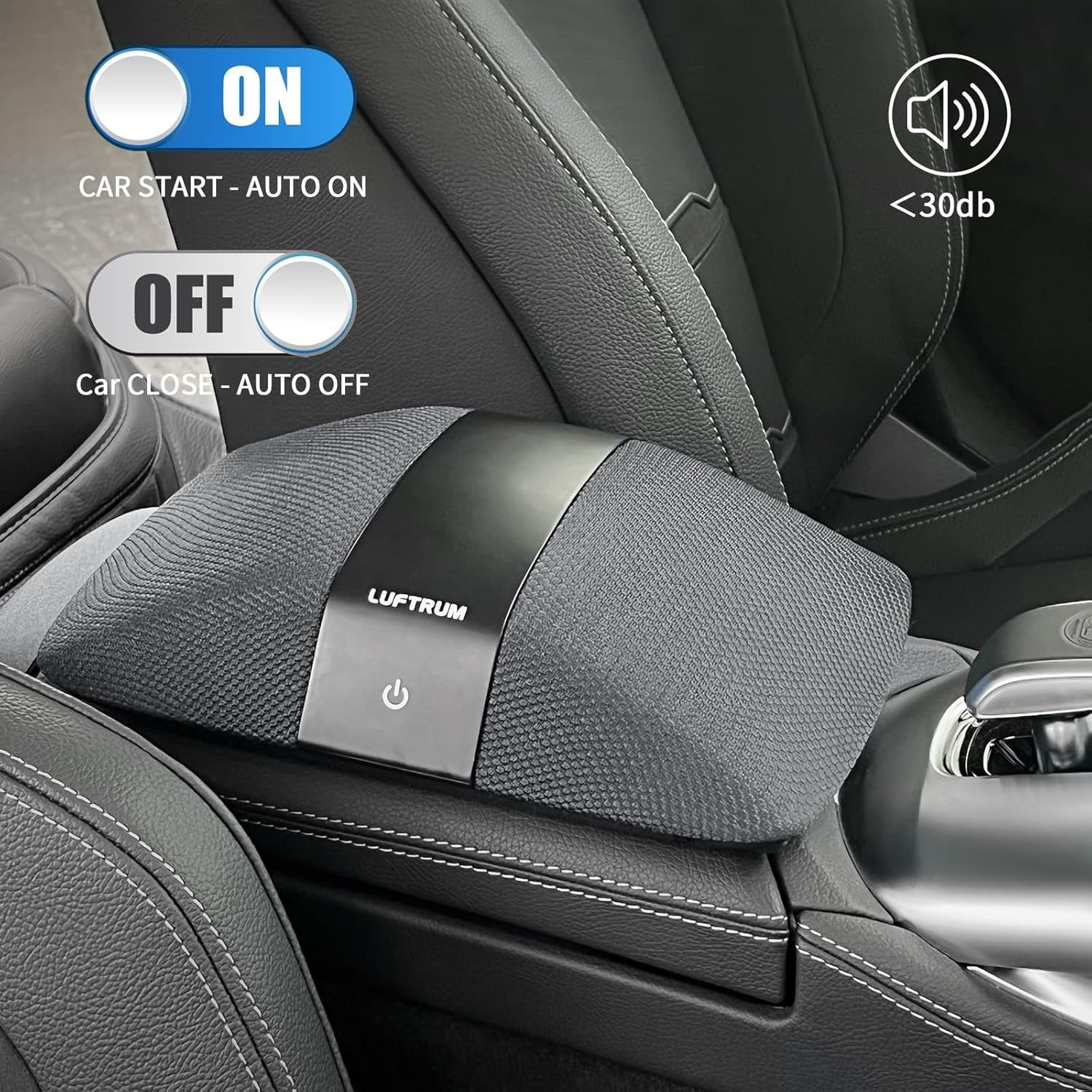 Car Air Purifier H13 HEPA Exhaust Fumes VOC Smoke Odor Silent