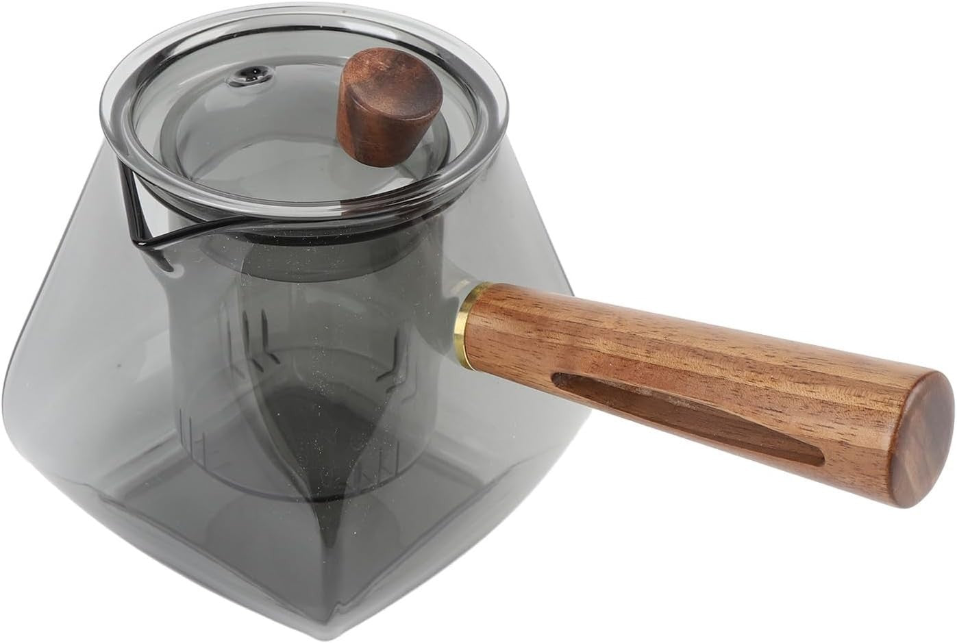 500ml Borosilicate Glass Teapot with Wood Handle Tea Pot Infuser
