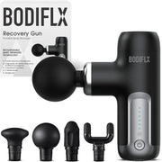 Quiet Mini Massage Gun Deep Tissue Muscle Relief 6 Speed Cordless 4 Heads