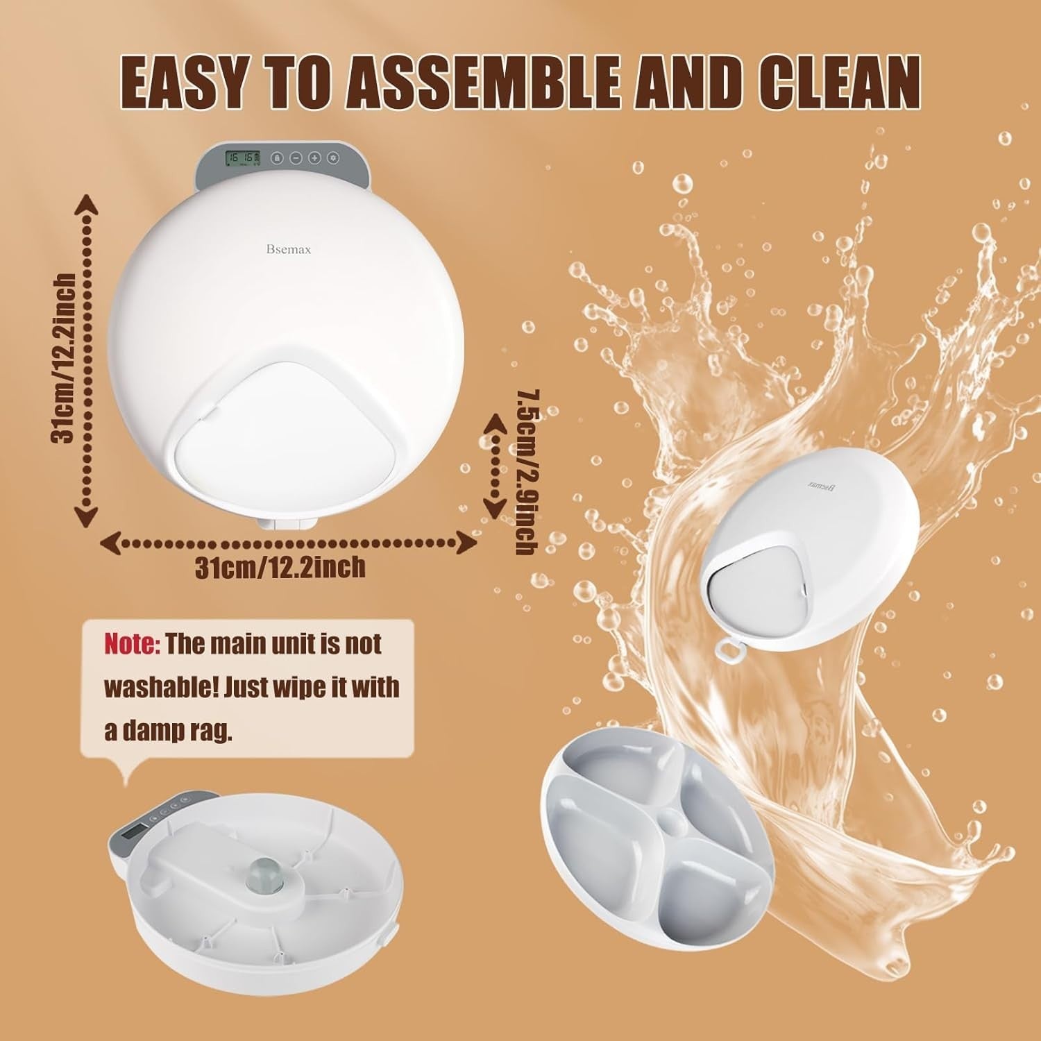 Automatic Wet Food Pet Feeder 4 Meal Timer Ice Pack Cat Dog Bowl