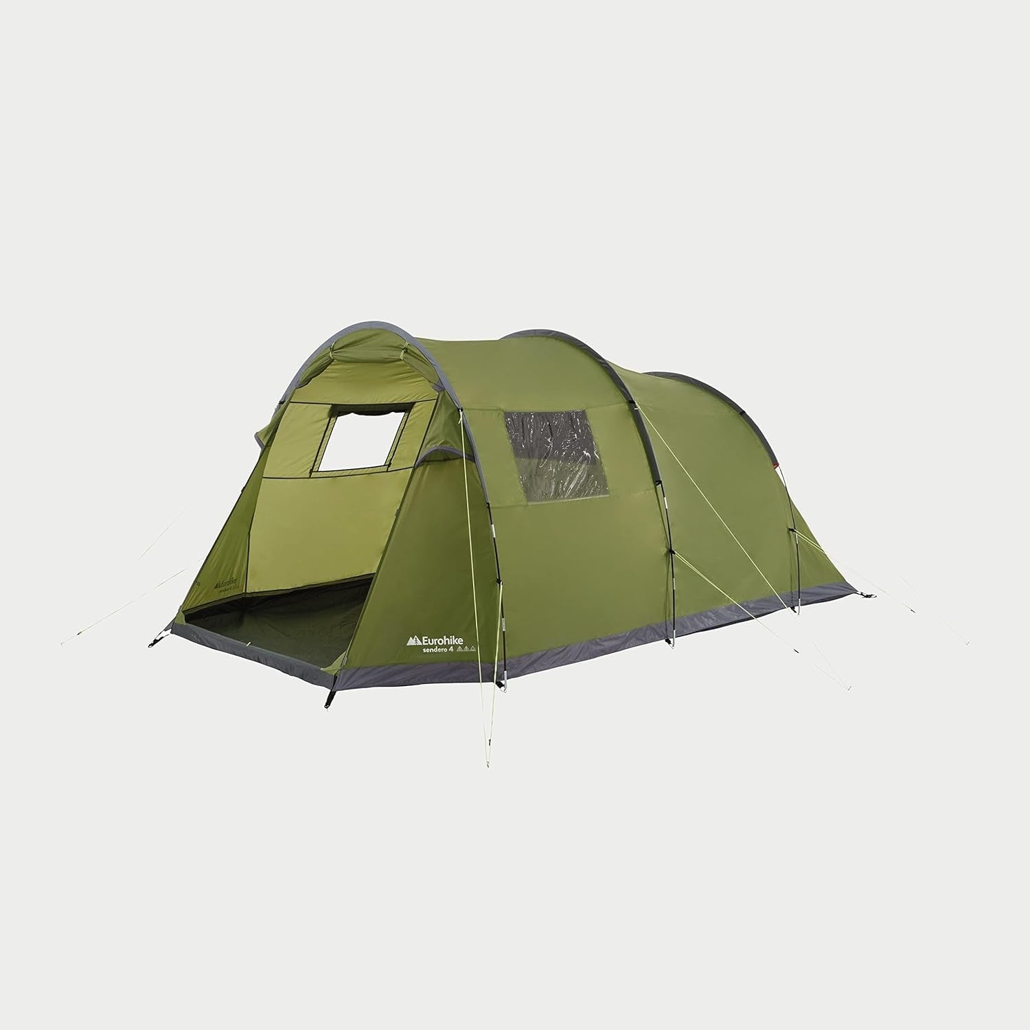 4 Man Family Camping Tent with Porch 2000mm Waterproof