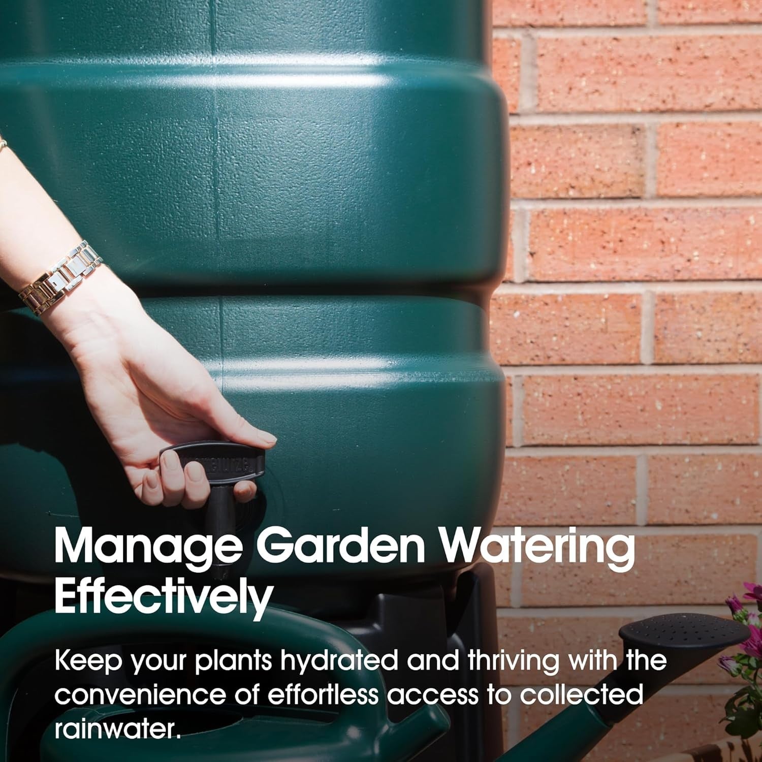 250L Garden Water Butt Kit with Stand, Tap, Diverter & Hose