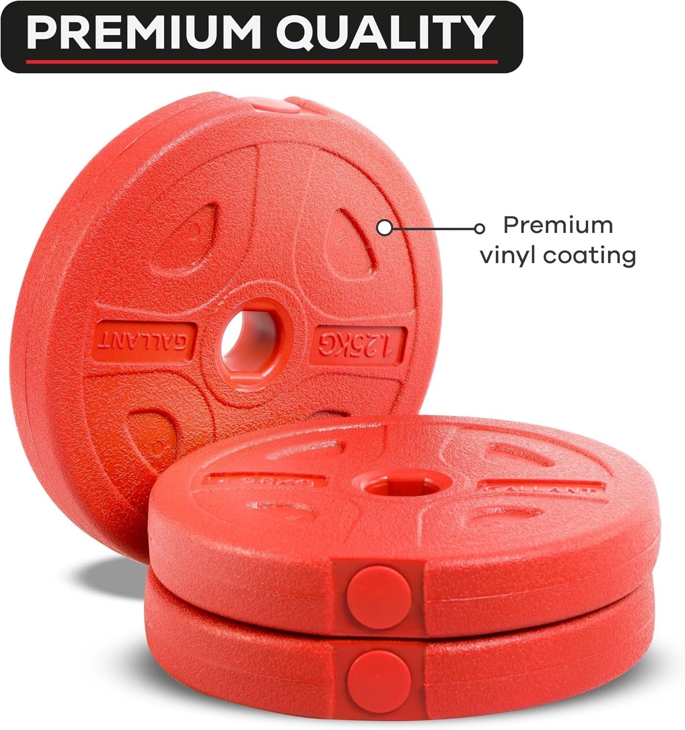 20kg Adjustable Dumbbell Barbell Set Vinyl Weights Home Gym Red