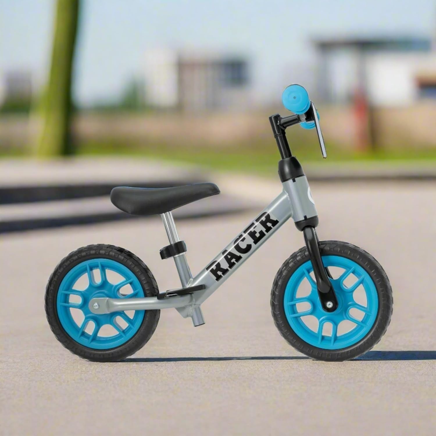 10" Kids Balance Bike Adjustable Seat Toddler Training Bicycle Blue