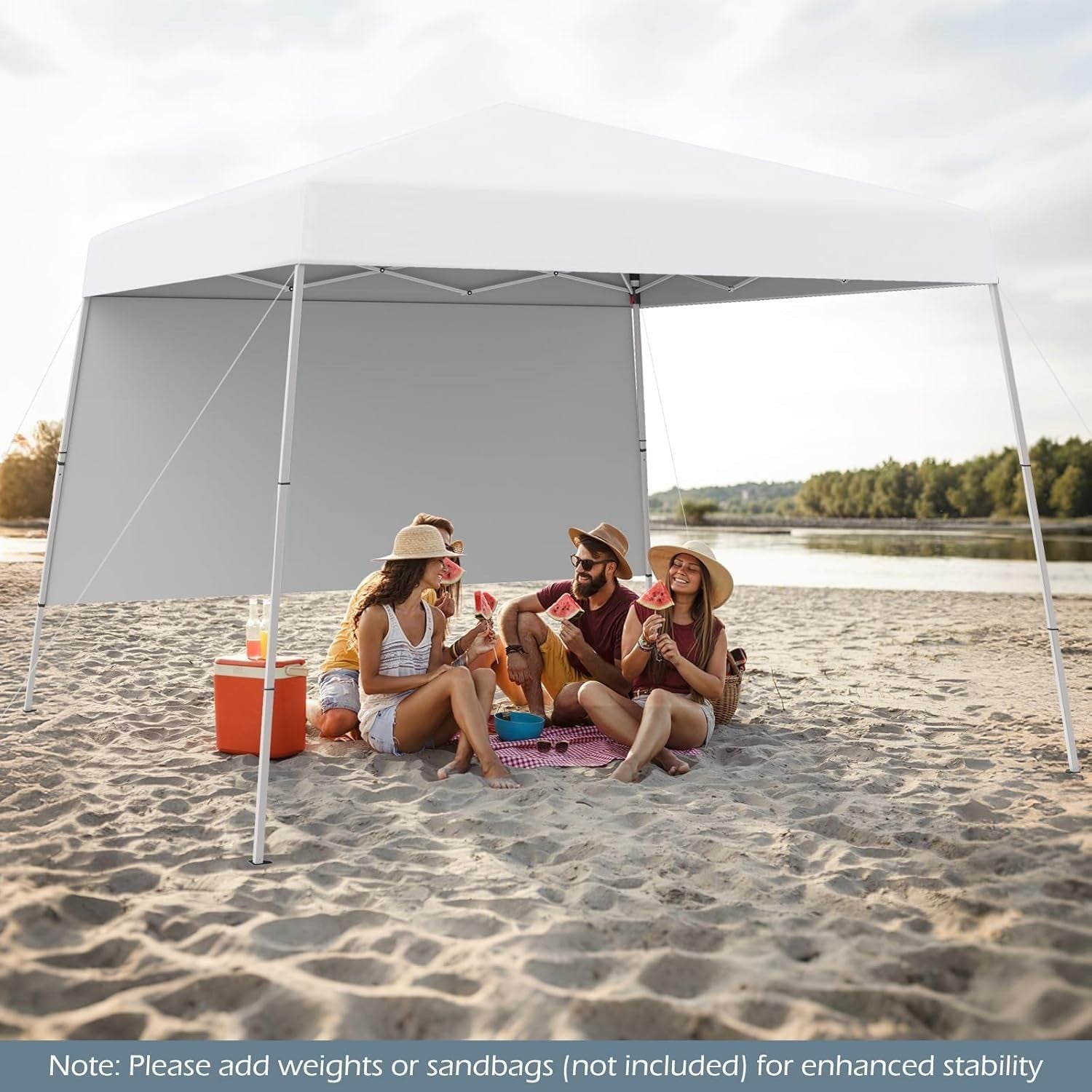 3x3M White Pop-Up Gazebo Canopy UPF50+ Sunshade Outdoor Party Tent