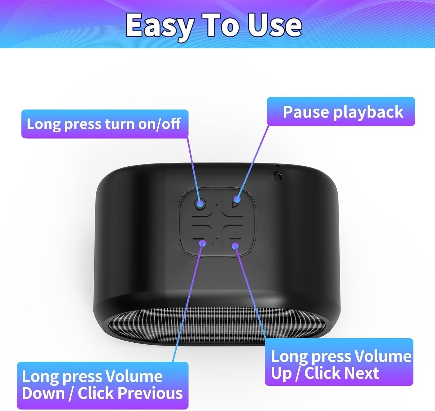 Fireplace Crackling Sound Machine, Realistic Electric Fire Sound Box, Rechargeab