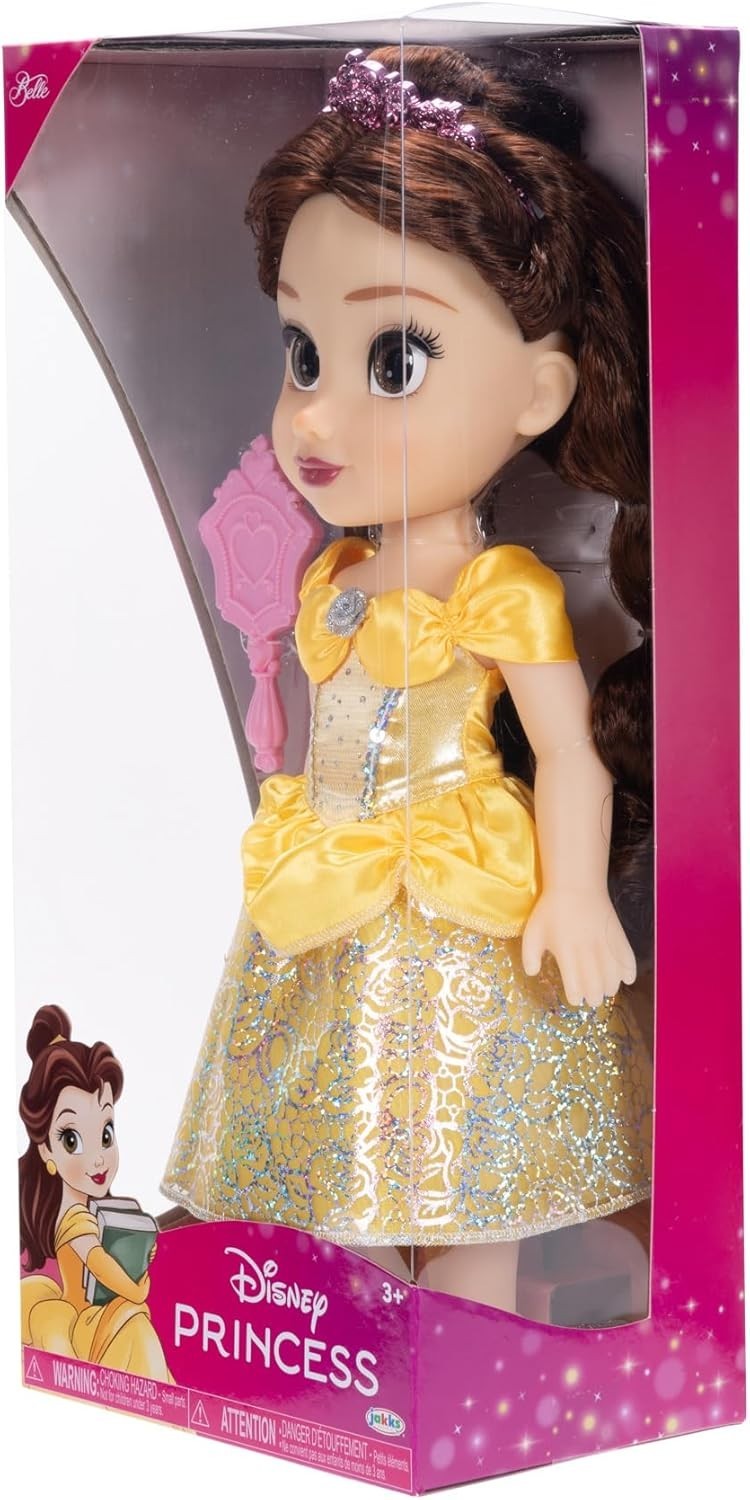 14in Royal Princess Doll Shimmer Skirt Glitter Eyes Tiara Hair Brush