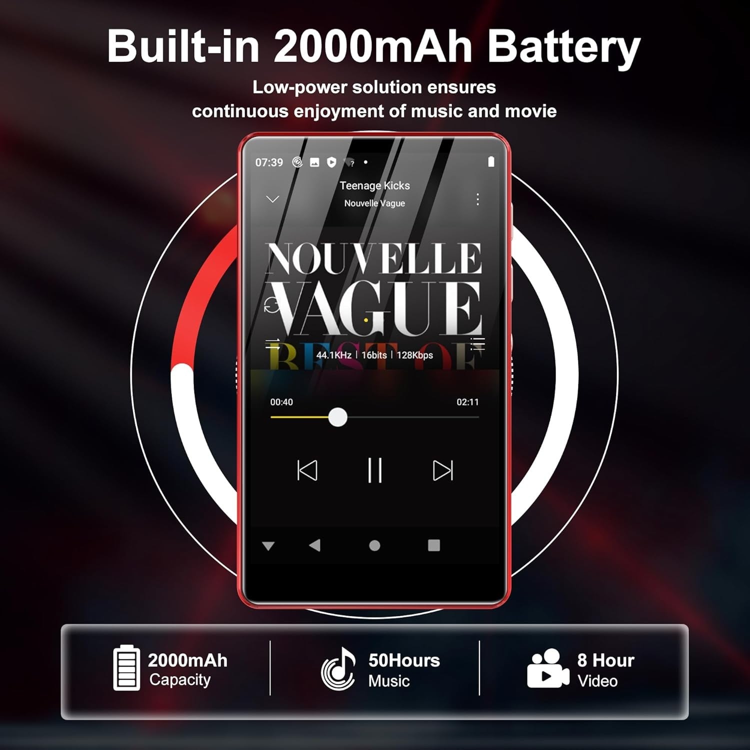 80GB MP3 Player with Bluetooth and WiFi-SWOFY 4" HD Full Touch Screen MP3 Player