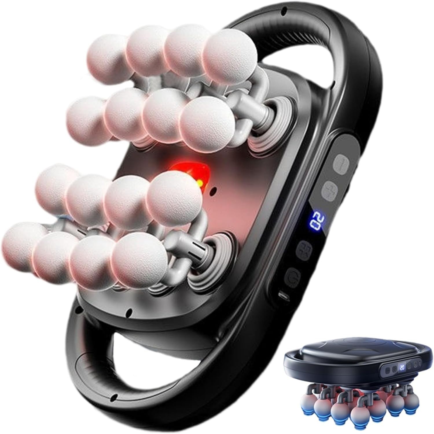 16 Head Deep Tissue Back Massager 30 Intensities Full Body Muscle Relief