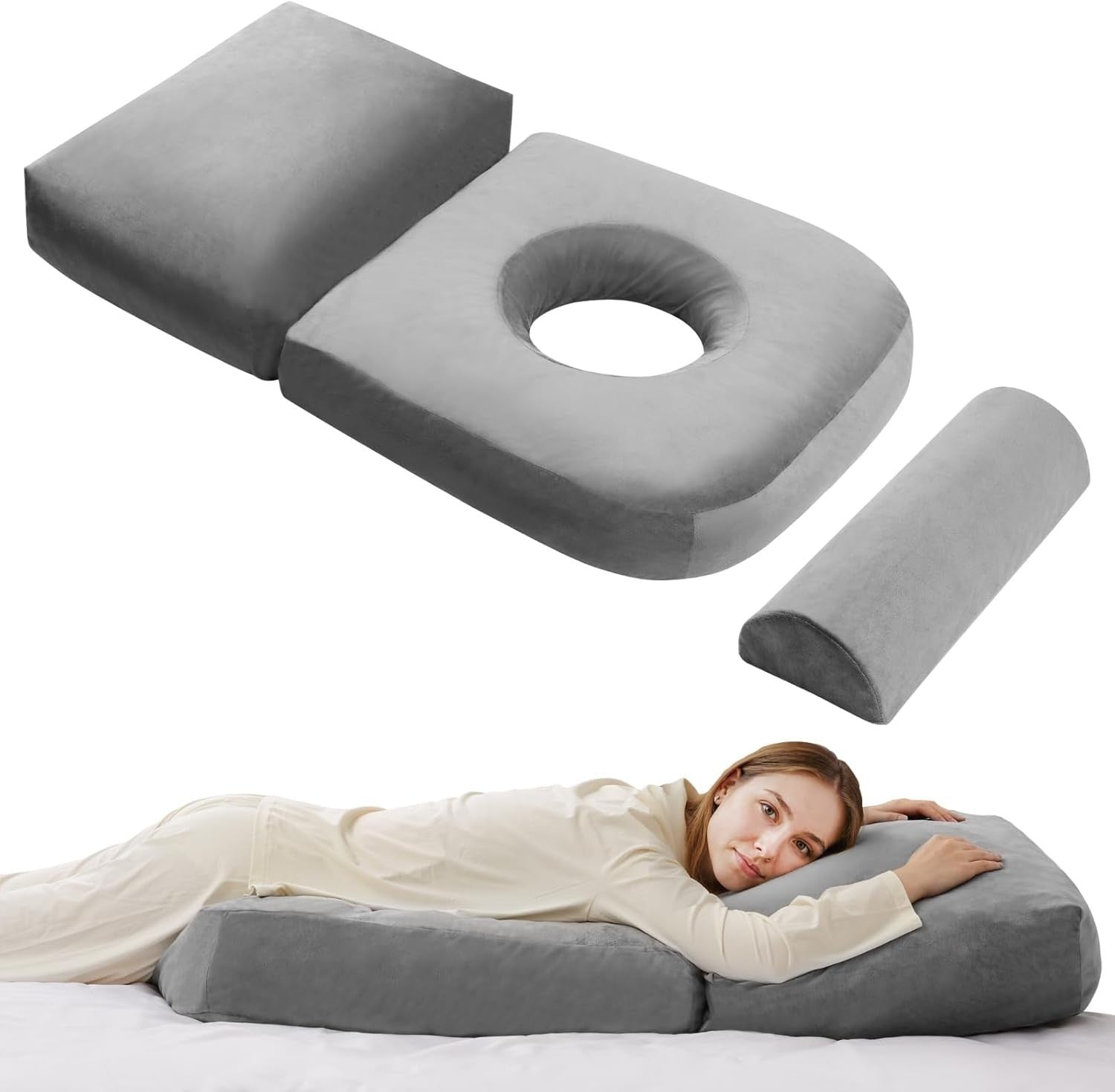 Pregnancy Maternity Full Body Pillow 3-in-1 Leg Support Sleep Comfort