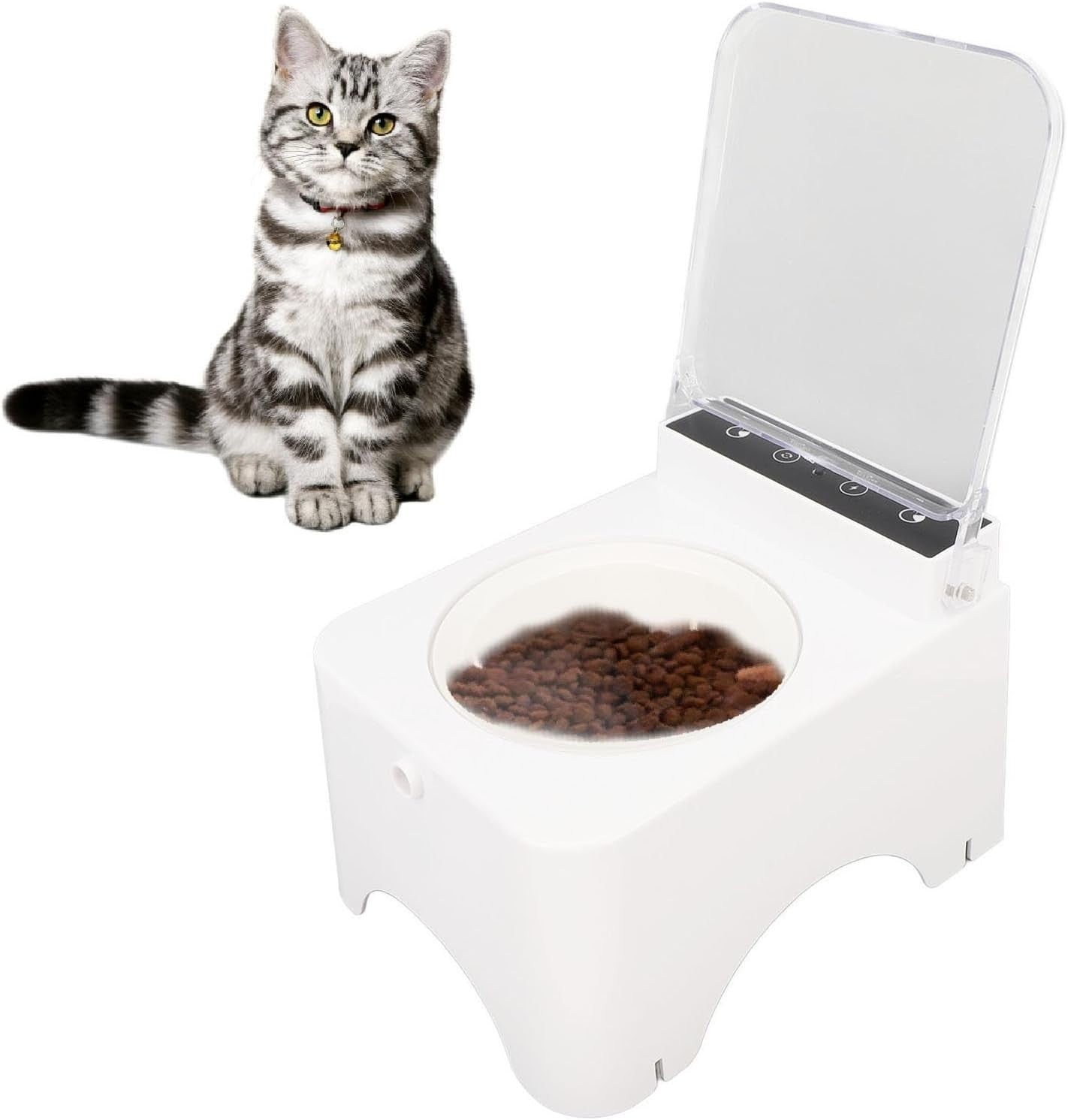 Automatic Pet Feeder Infrared Sensor Bowl Auto Open Lid Cat Dog Food