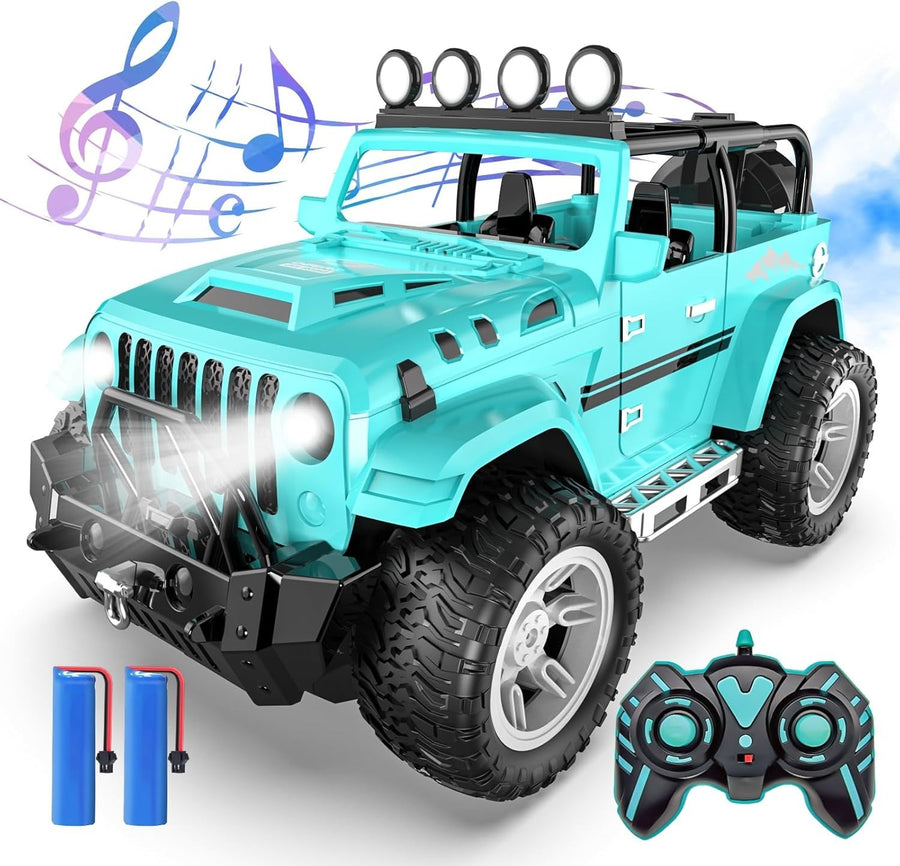1:16 RC Car Truck with Fog Mist & Music 2.4GHz Toy Gift for Boys Kids