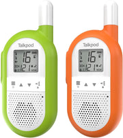 Rechargeable Walkie Talkies PMR446 16 Channel VOX Long Range Green Orange