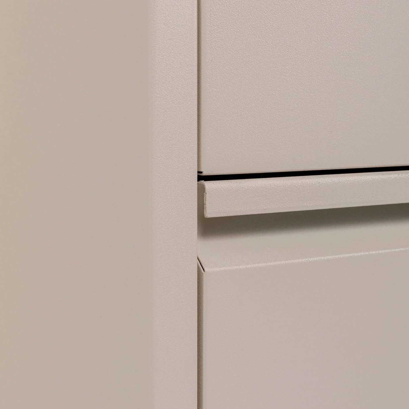 Slim Metal Shoe Storage Cabinet with Tipping Drawers – Cream Hallway Unit 115cm