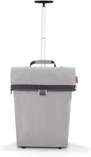 Foldable Shopping Trolley with Adjustable Handle & Eco-Friendly Bag