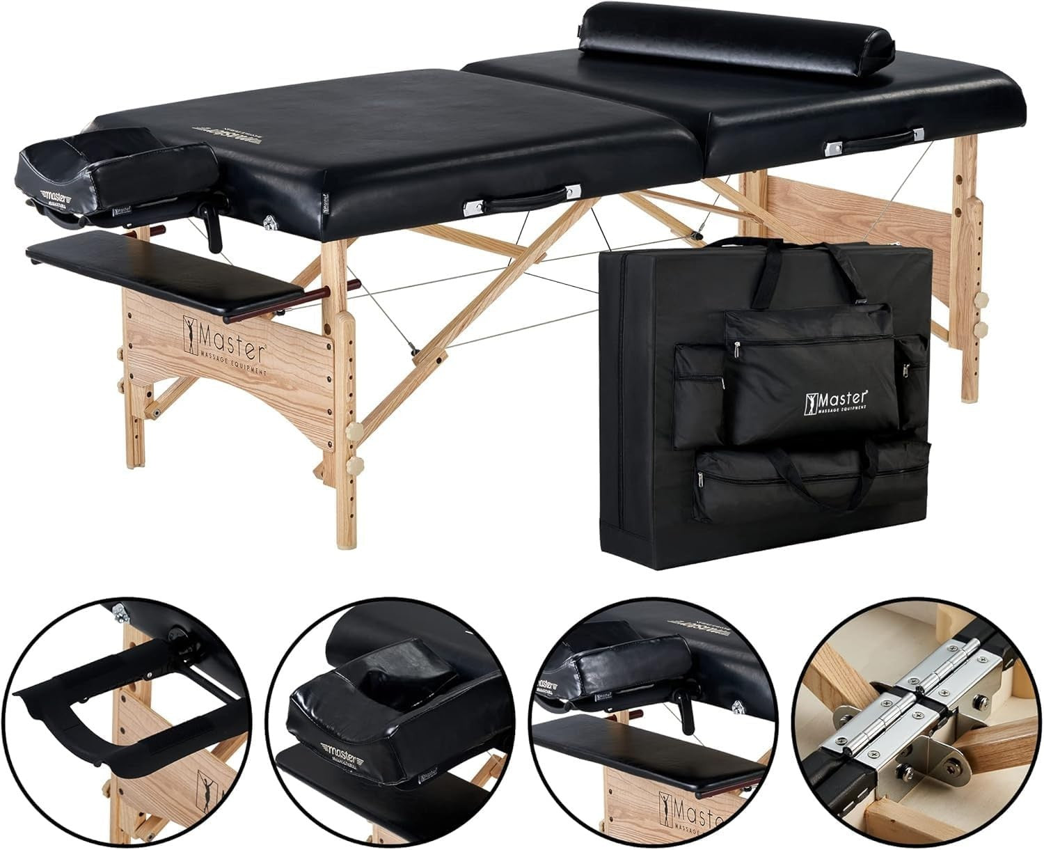 81cm Extra Wide Portable Massage Table Memory Foam Spa Bed Folding Therapy Couch