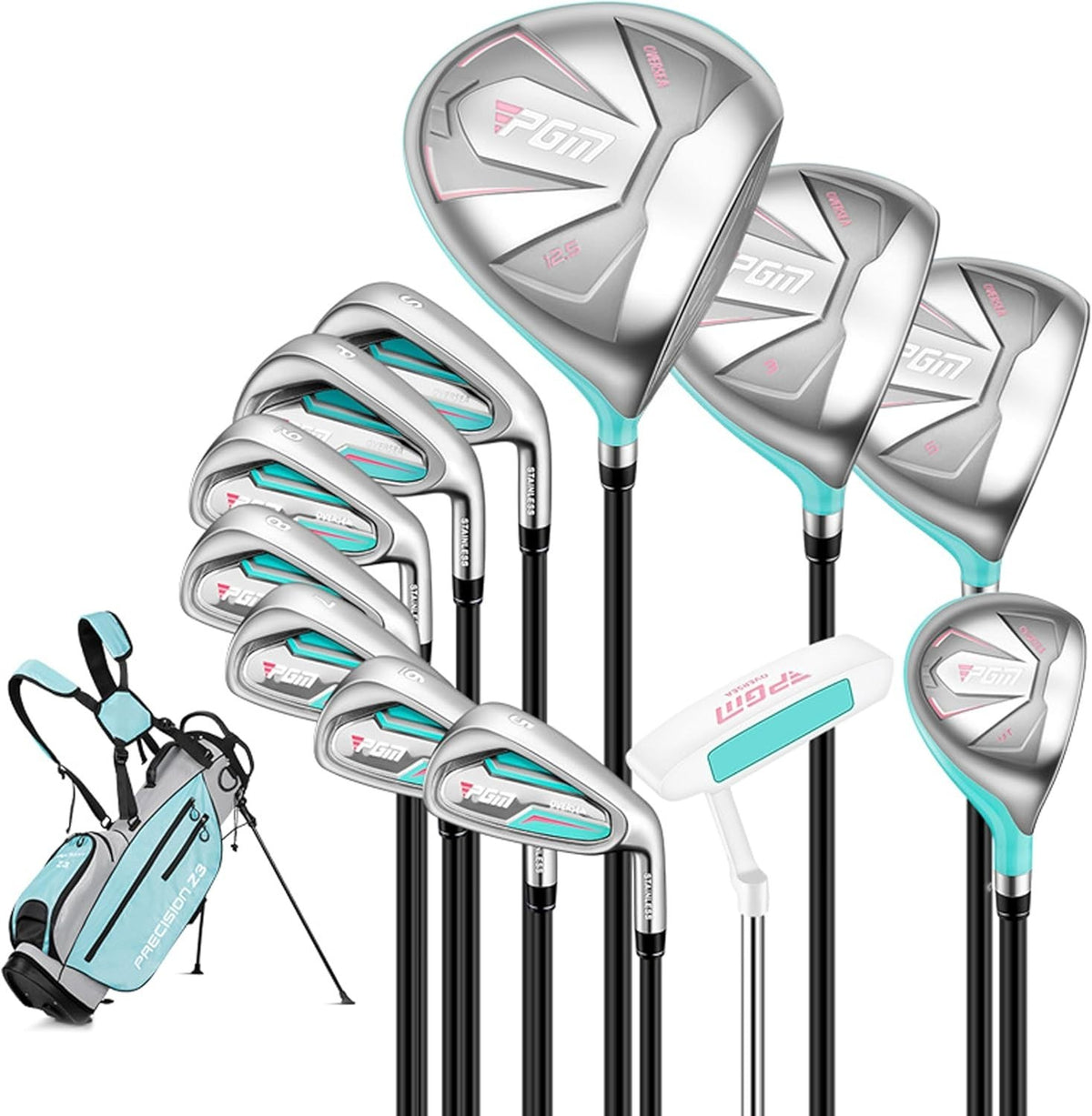 Ladies Right Hand Complete Golf Club Set 12 Piece Lightweight Forgiving