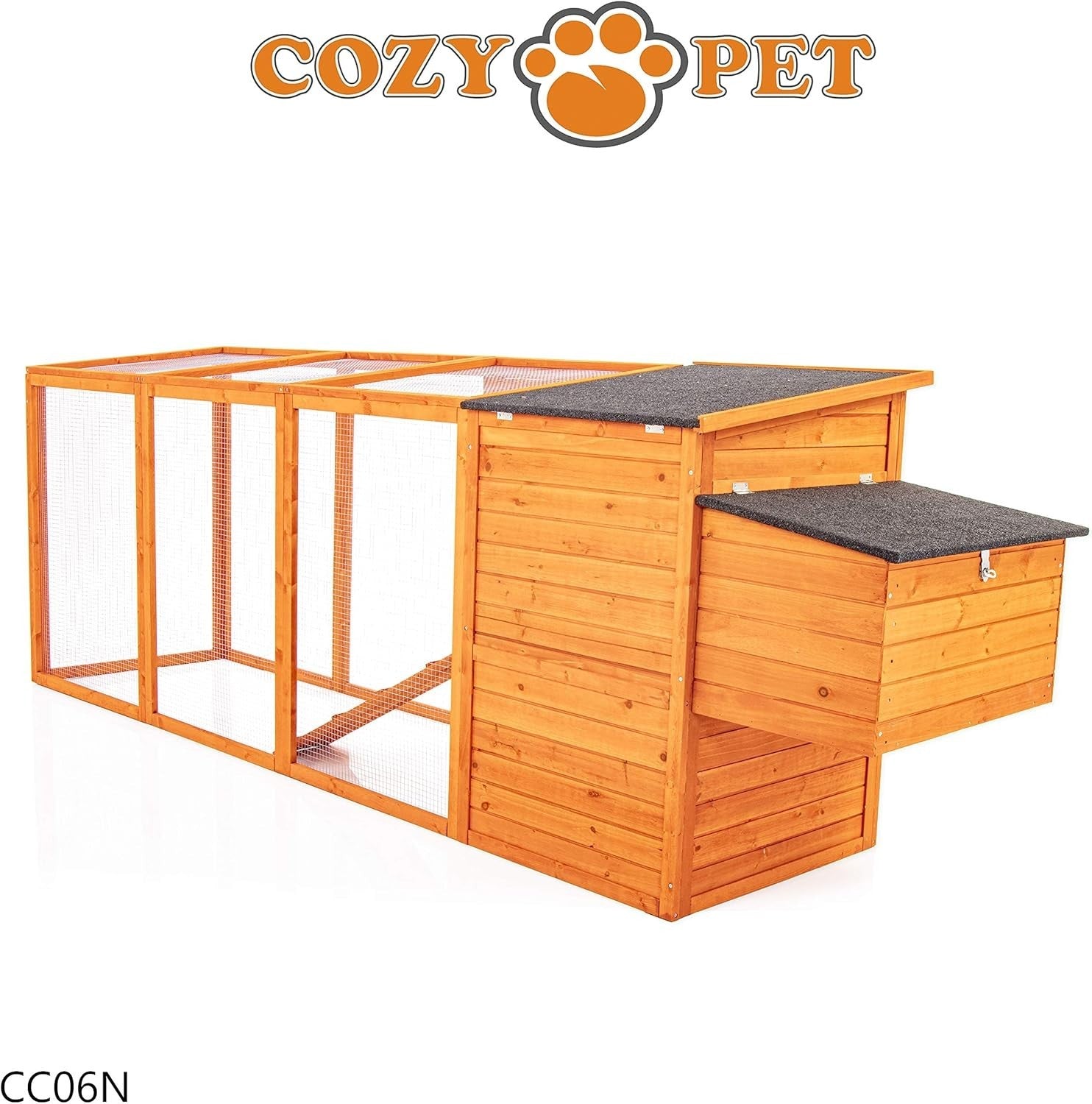 3m Chicken Coop with Extended Run Nest Box 4–6 Birds