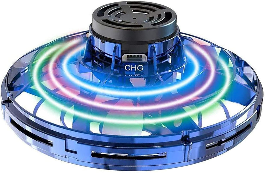 Abree Mini UFO Drone Spinner with RGB Lights – Hand Operated USB Rechargeable