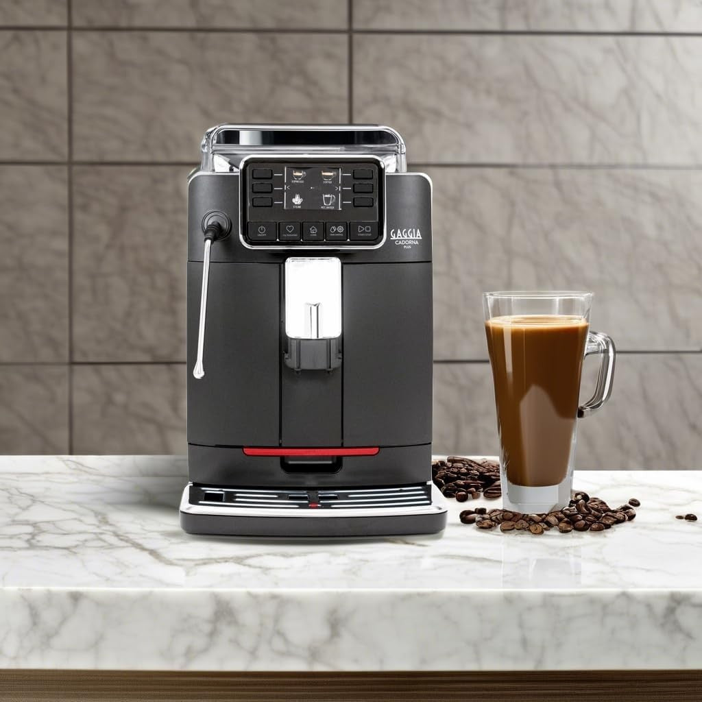 Automatic Bean-to-Cup Coffee Machine with Steam Wand 1400W 60oz Black
