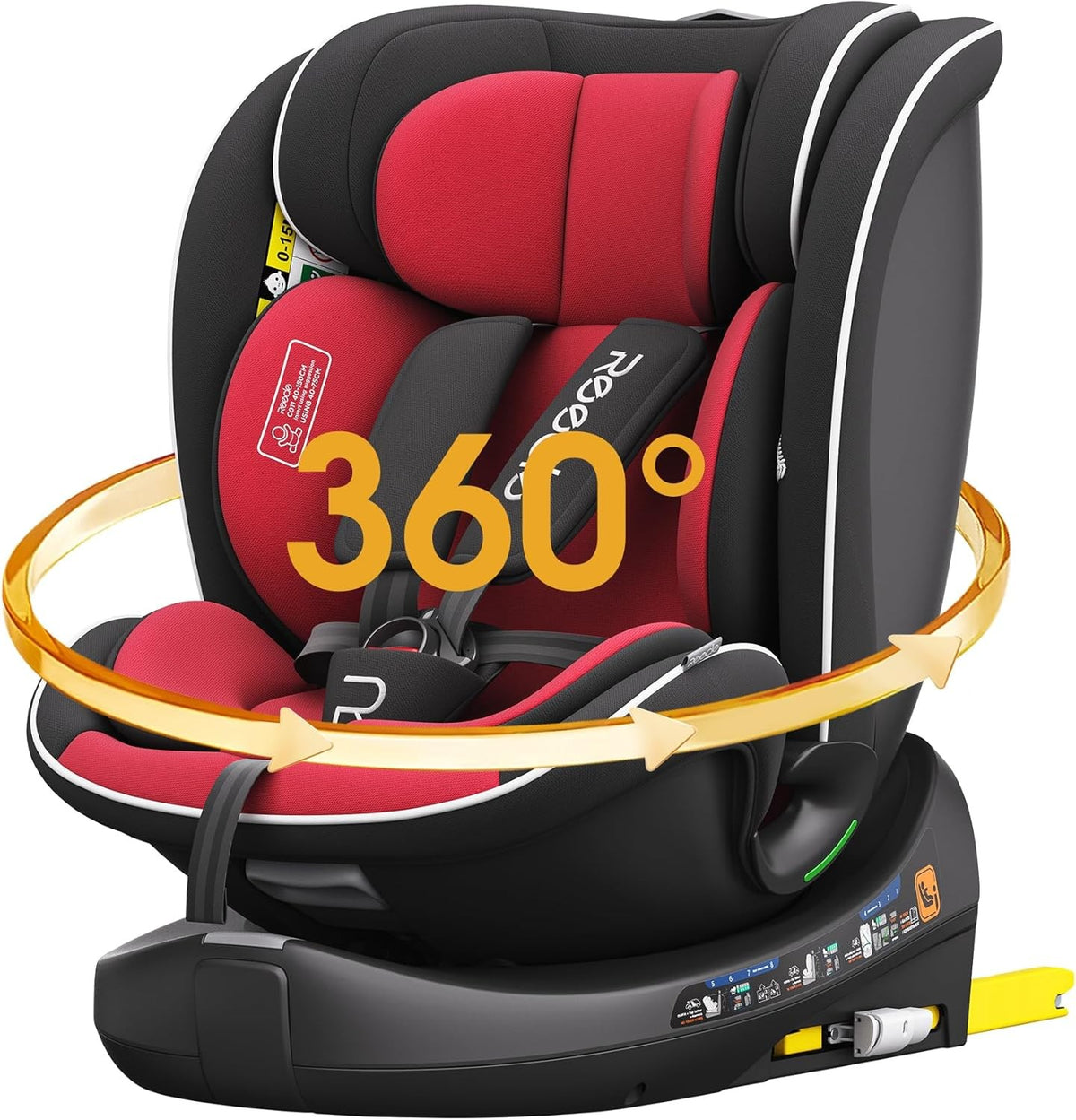 360° ISOFIX i-Size Child Car Seat 40–150cm Birth–12Y Rear & Forward Facing
