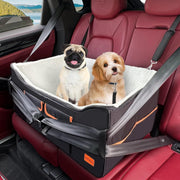Elevated Dog Car Seat Booster Bed Medium Dogs Travel Seat Safety Leash