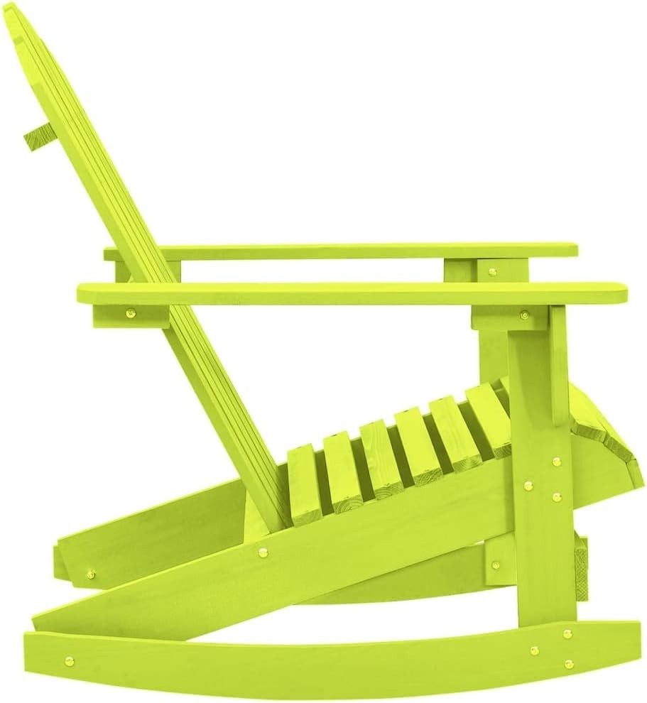Outdoor Solid Wood Garden Rocking Chair, Weatherproof, Ergonomic Patio Seat