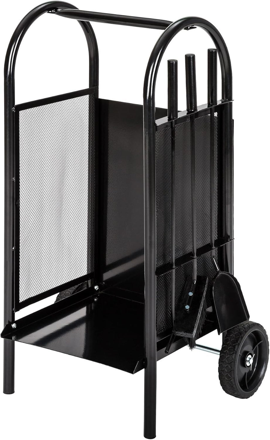 Heavy-Duty Firewood Cart Trolley with Wheels & Tools – Easy Log Transport