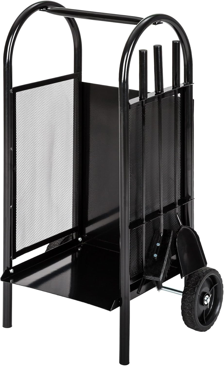 Heavy-Duty Firewood Cart Trolley with Wheels & Tools – Easy Log Transport
