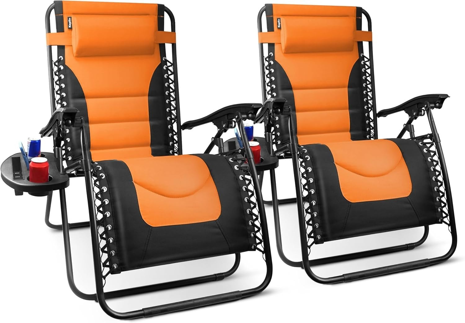 Heavy Duty Zero Gravity Chairs Set of 2 – Padded, Adjustable, Outdoor