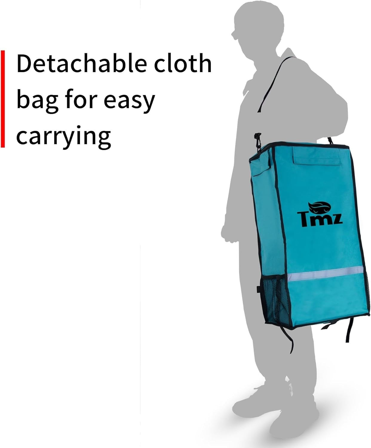 45L Folding Shopping Trolley Lightweight Grocery Cart Insulated Bag