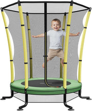 55in Kids Trampoline with Safety Enclosure Indoor Outdoor Anti-Slip