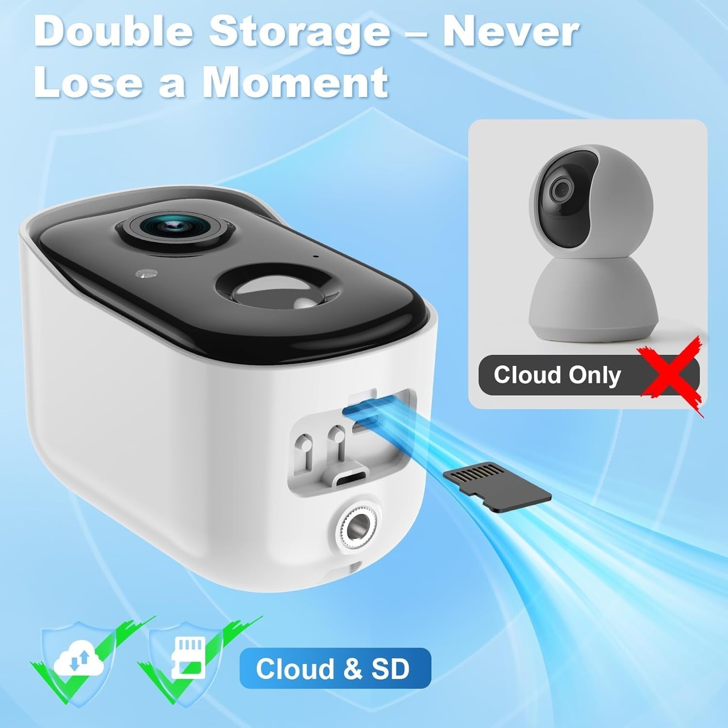 2 Pack 2K Wireless Security Cameras Outdoor Battery WiFi AI CCTV