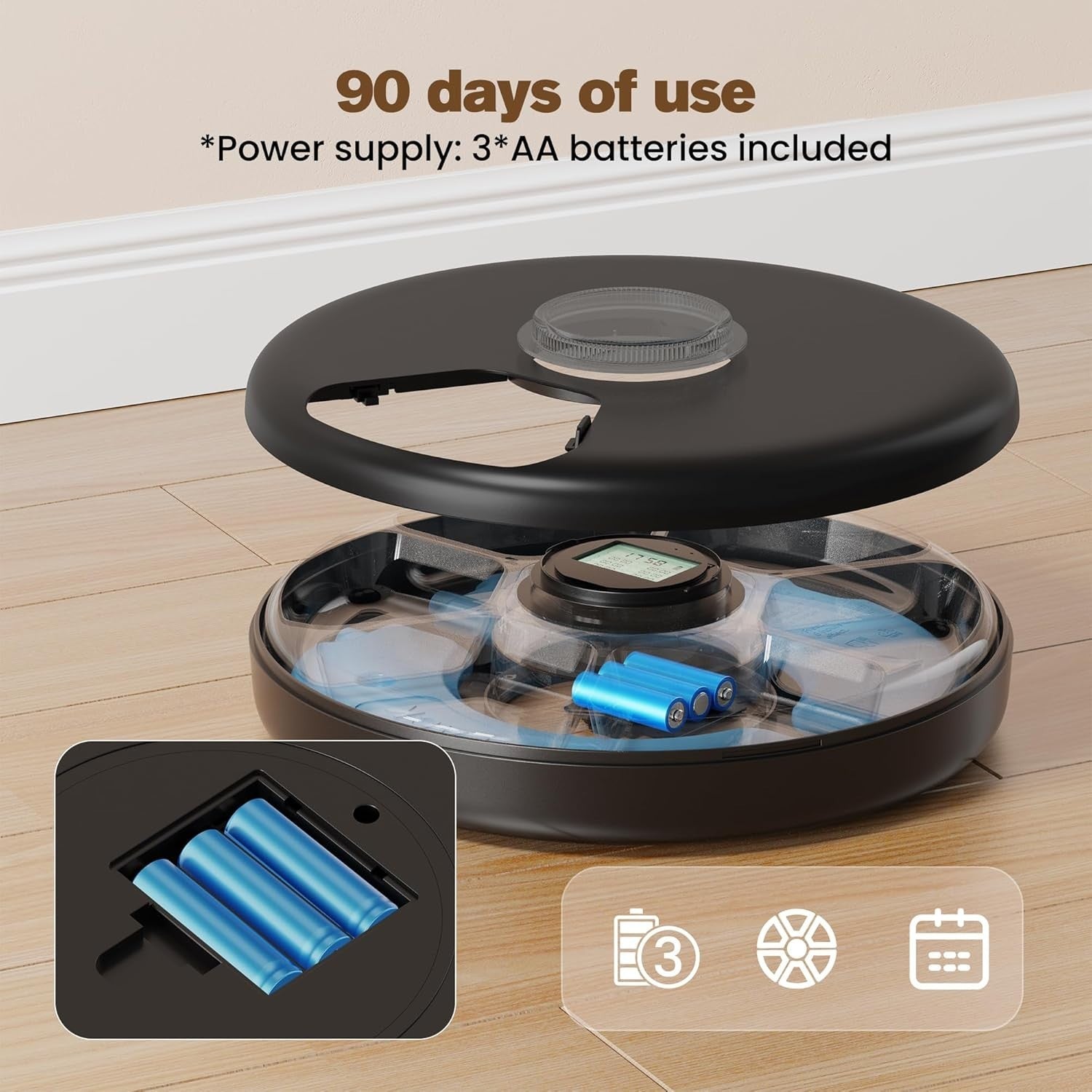 Automatic Wet Cat Feeder 6 Meal Timer Food Dispenser Ice Pack Wireless