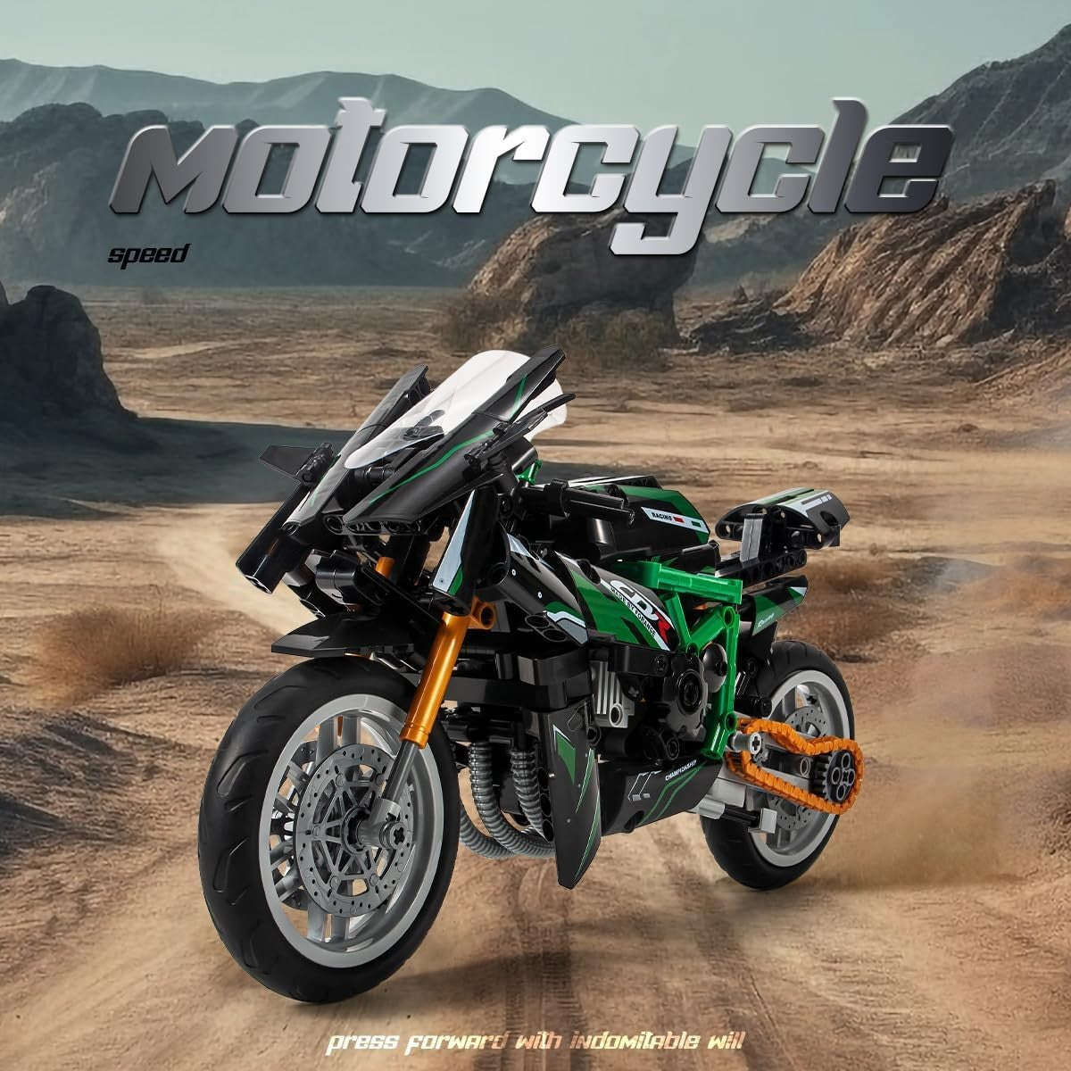 2-in-1 Robot & Motorbike Building Kit  515 Bricks  STEM Gift for Kids
