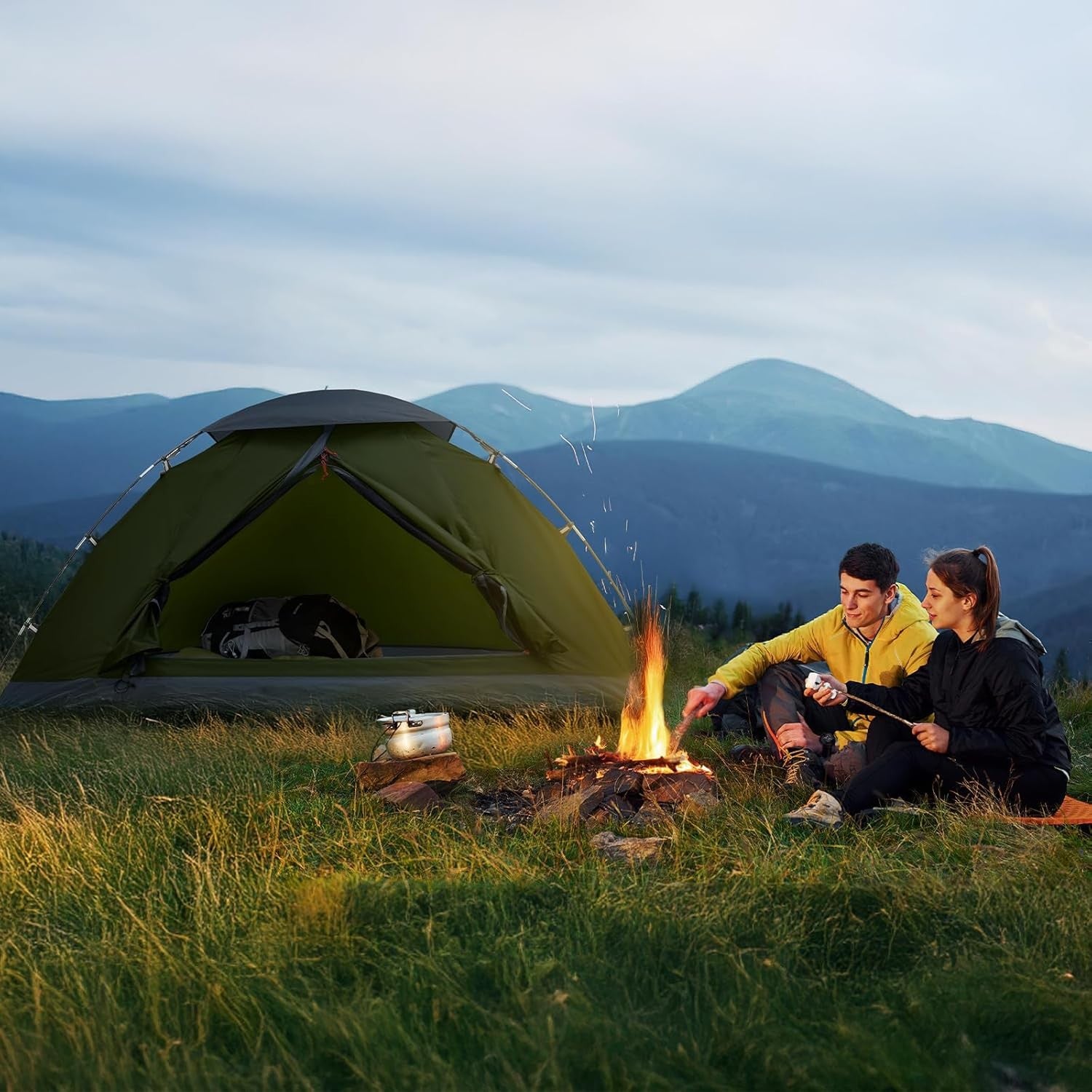 2 Person Camping Tent Waterproof Lightweight Backpacking Hiking