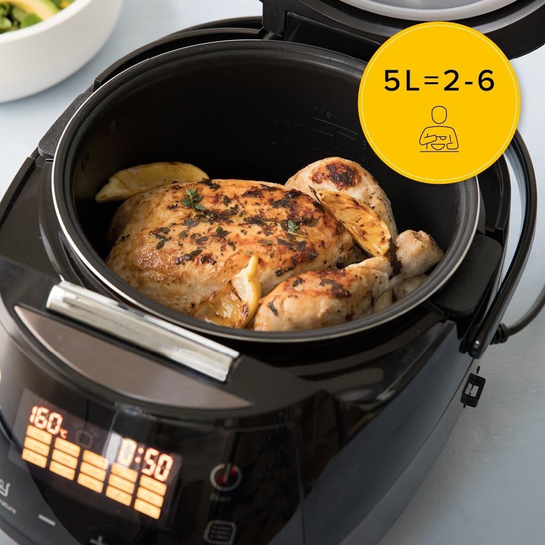 14-in-1 Multi Cooker with Bread, Slow Cook, Steam & Rice Maker 5L