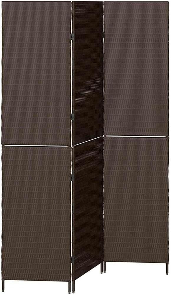 Brown Rattan Folding Room Divider Screen – 4 Panel Privacy Partition 180cm