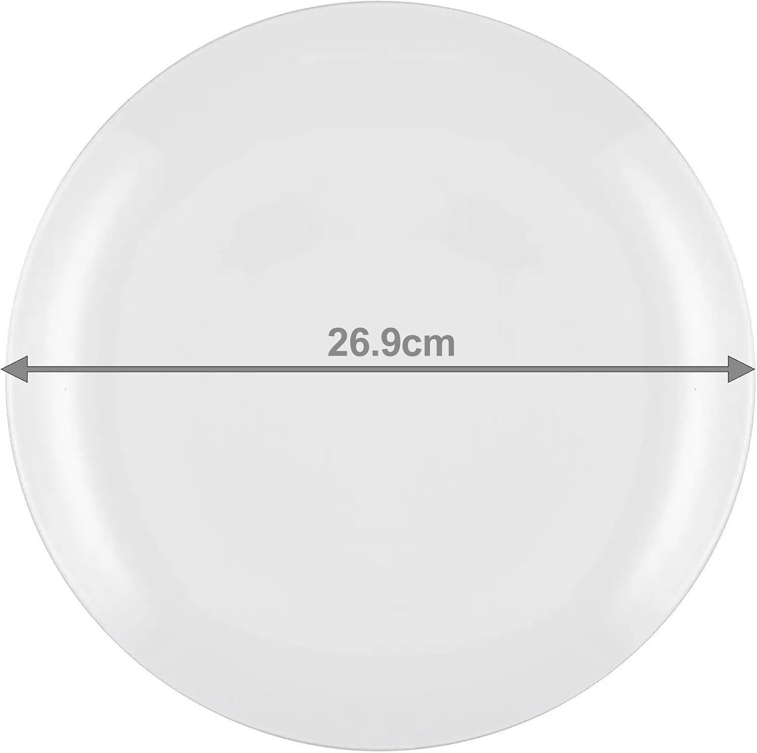 12pc Porcelain Dinnerware Set White Plates Bowls Microwave Dishwasher Safe