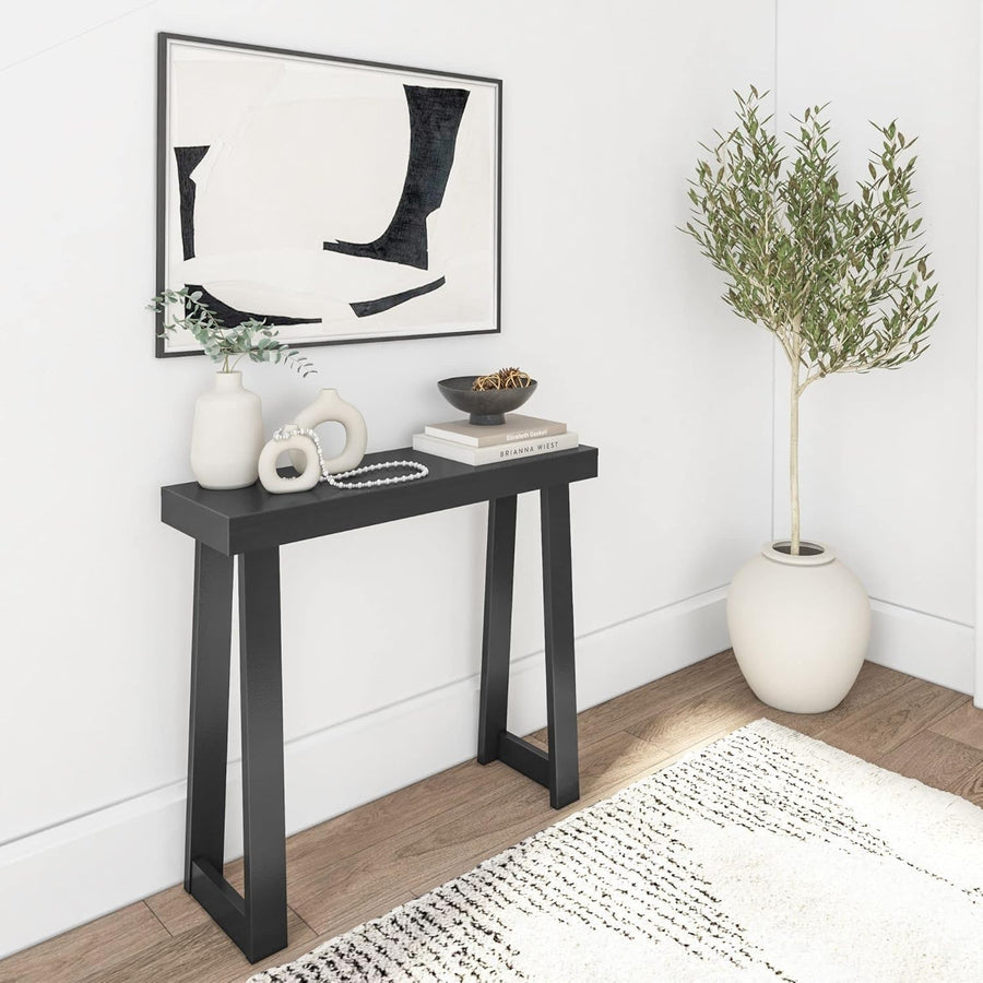 36 Inch Solid Wood Console Table – Narrow Hallway Sofa Accent Table