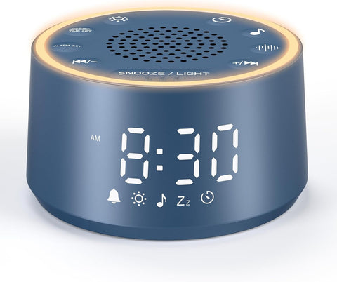 Blue  Noise Machine Alarm Clock with 25 Sleep Sounds & Night Light